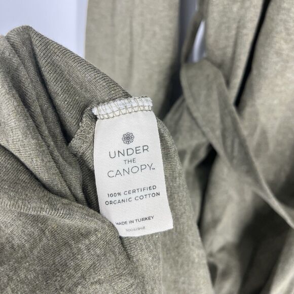 Under The Canopy Robe Size M/L Womens Sage Green Organic Cotton Lounge Maxi - Picture 6 of 7